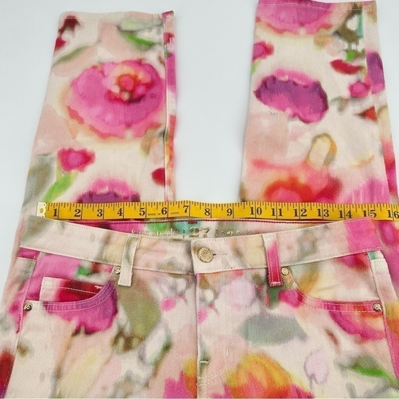 KATE Spade NY Broome Street Capri Bright Watercolor Play Hooky Jeans Size 27 - Picture 14 of 16